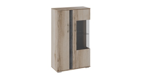 Шкаф Комбинированный с Двумя Дверьми «Брайтон» (Камень/Дуб Делано)/Ш-794 × В-1330 × Г-387 мм